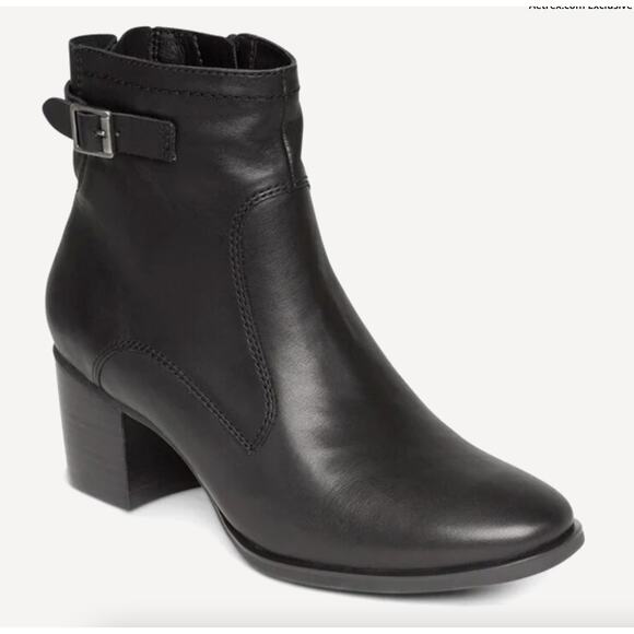 Aetrex Shoes - Aetrex Rubi Arch Support Leather Ankle Boot | Women's 38 EU (7.5-8 US), Black